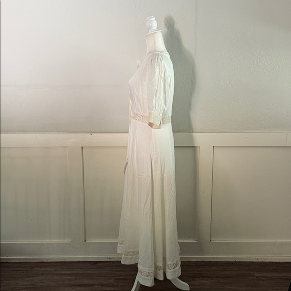NWT Vita Grace Anice cotton lace Ivory Midi Dress - Picture 2 of 3